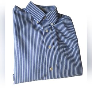 Eagle Blue Striped Men's Shirt Size 15.5